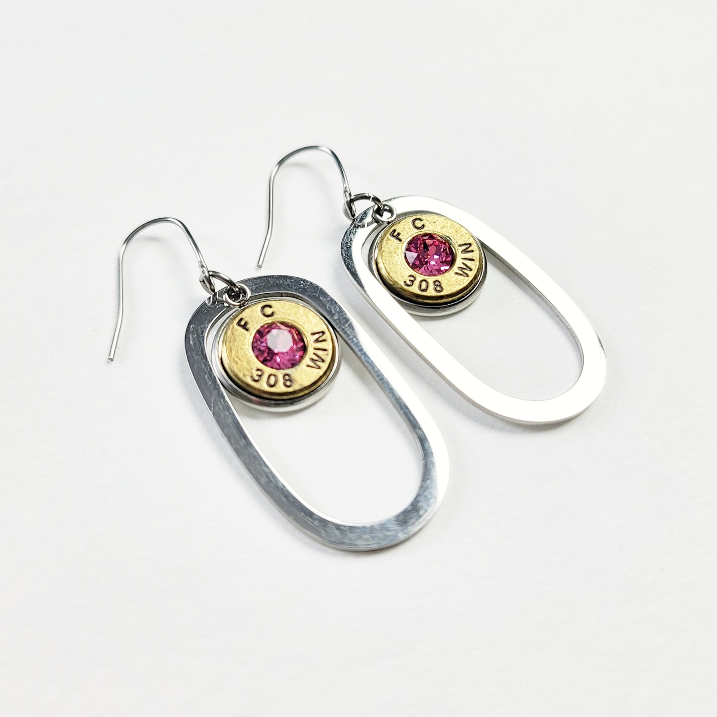 Open Loop Bullet Earrings