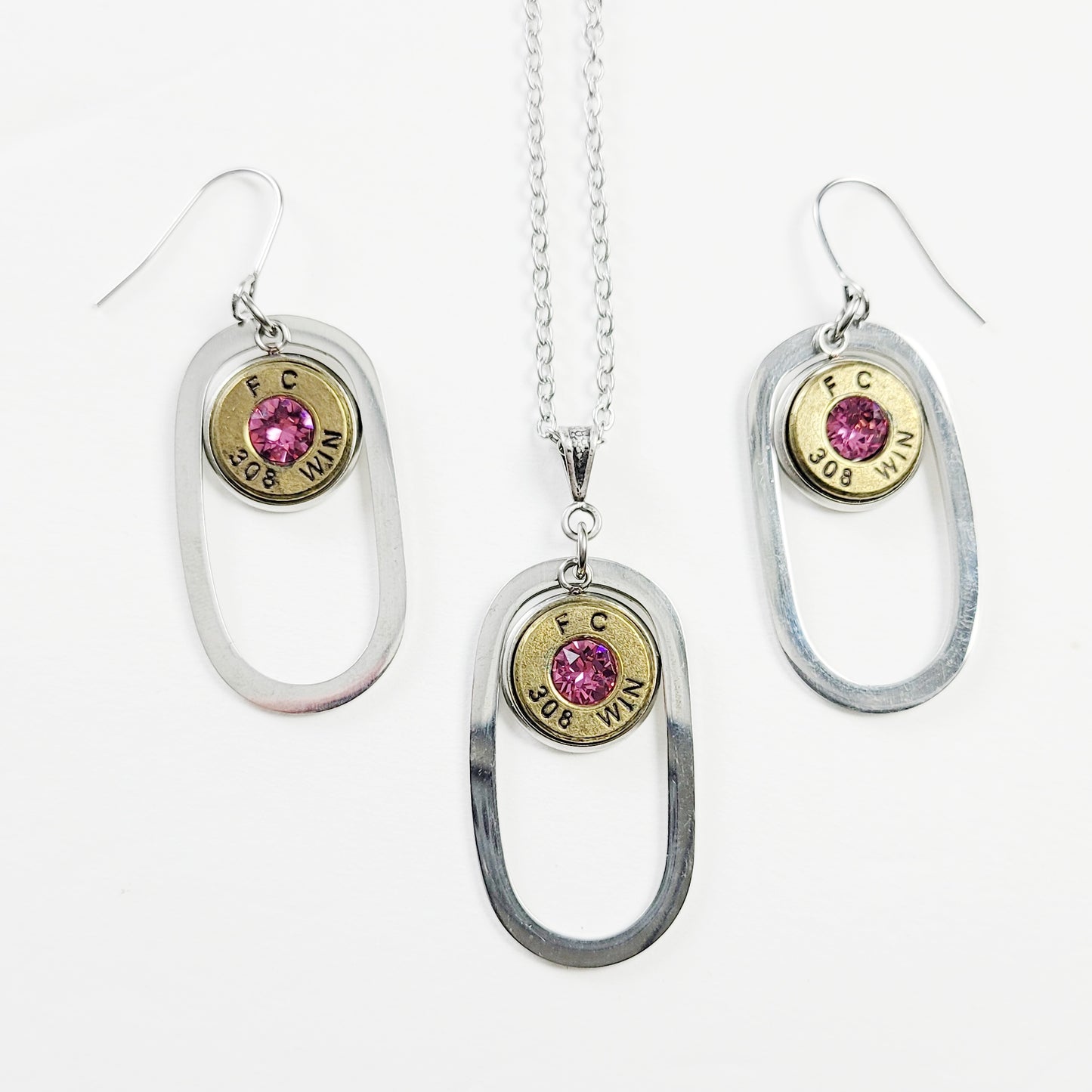 Open Loop Bullet Earrings