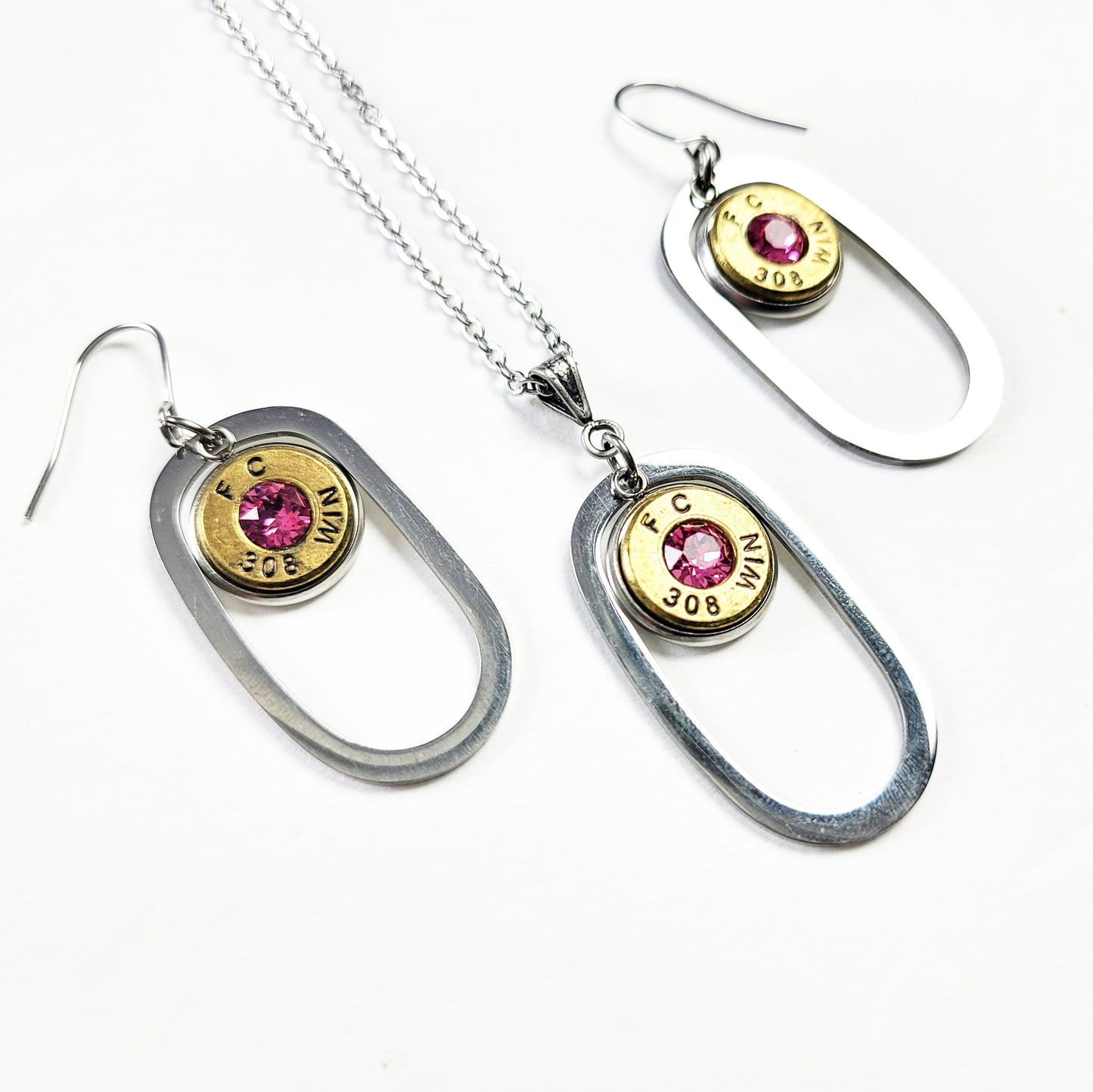 Open Loop Bullet Earrings