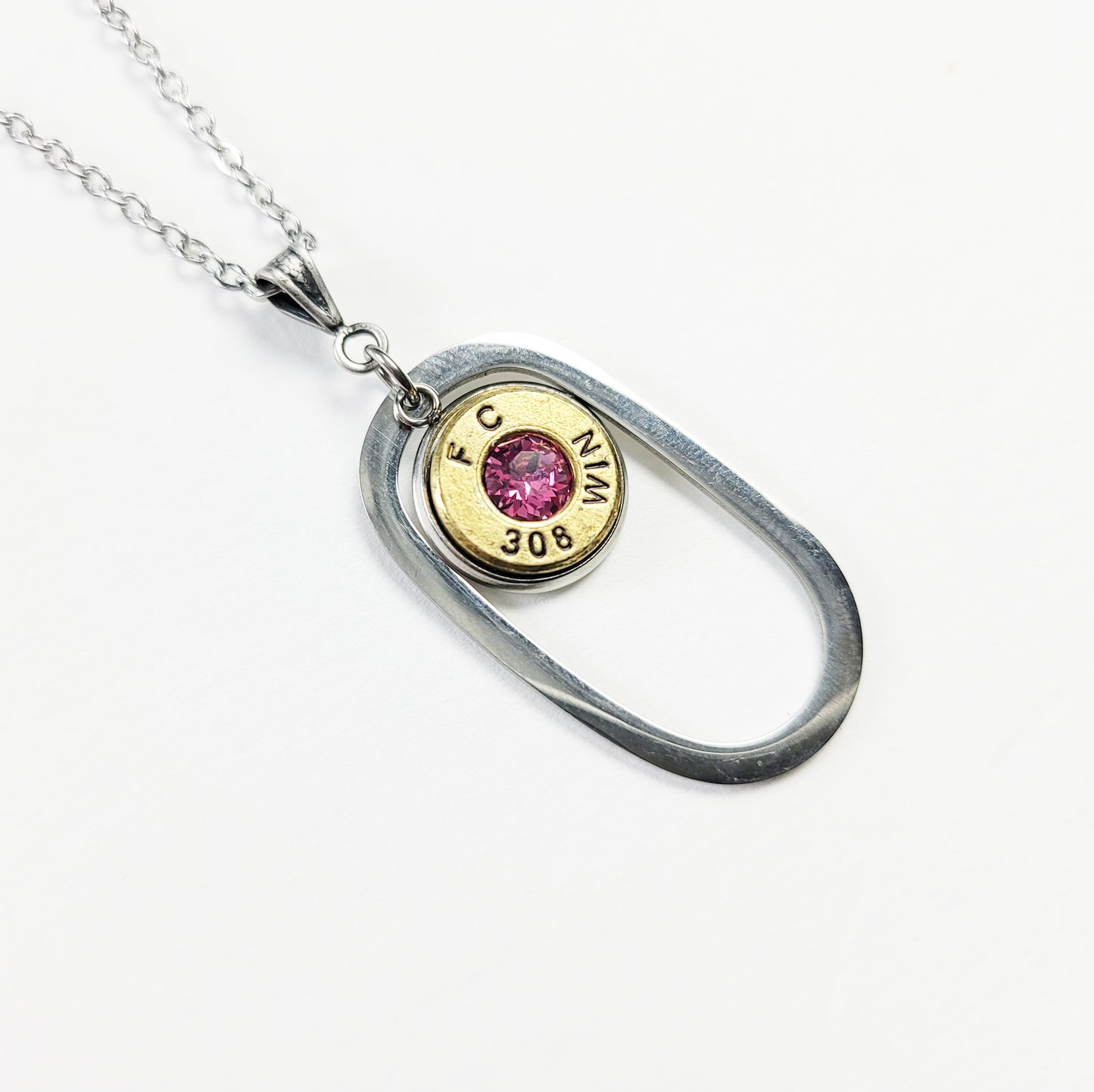 Open Loop Bullet Necklace