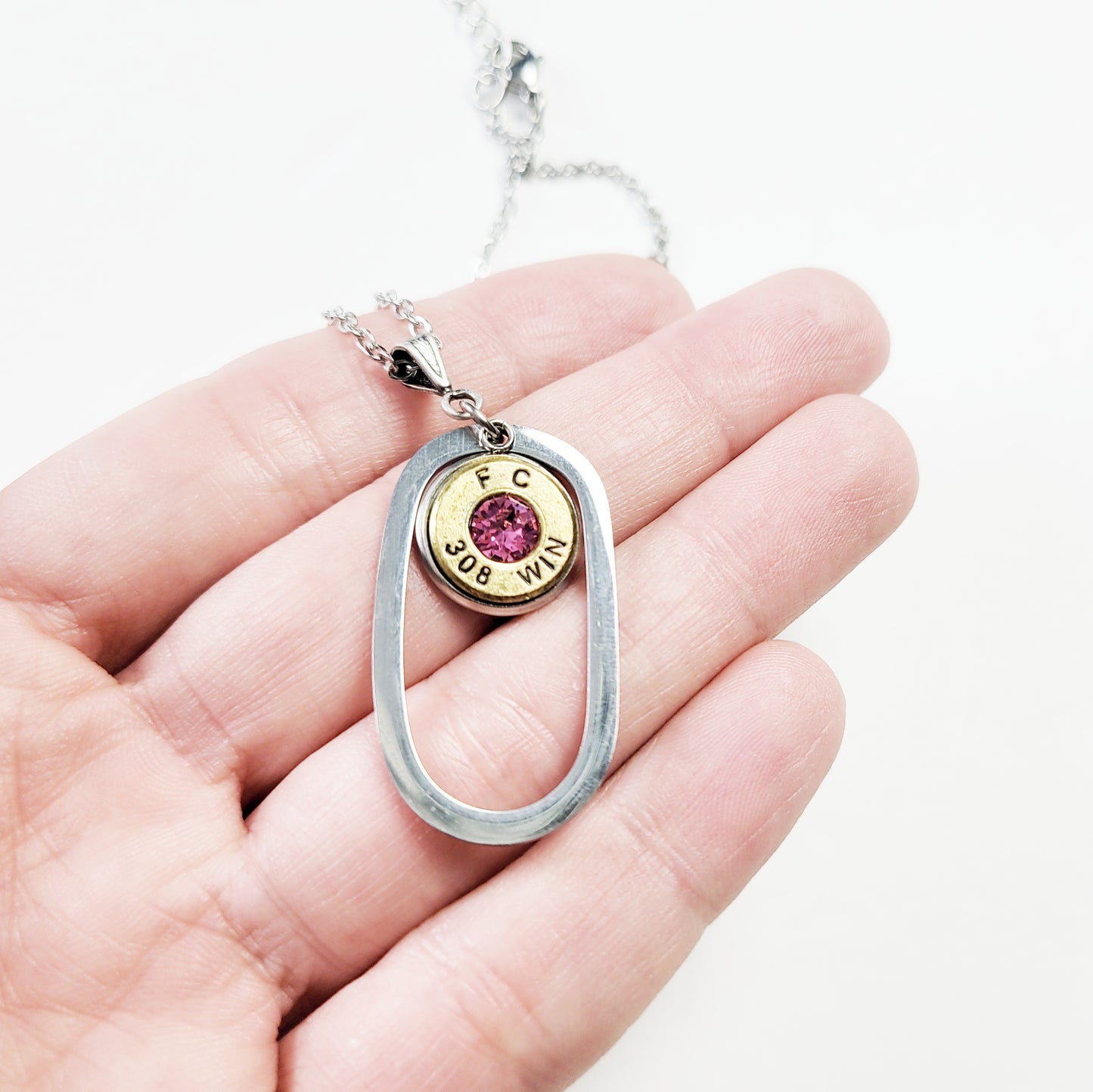 Open Loop Bullet Necklace