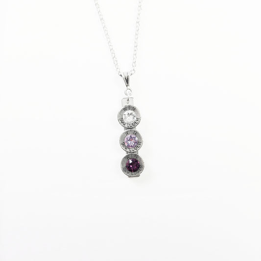 Purple Triple Drop Necklace