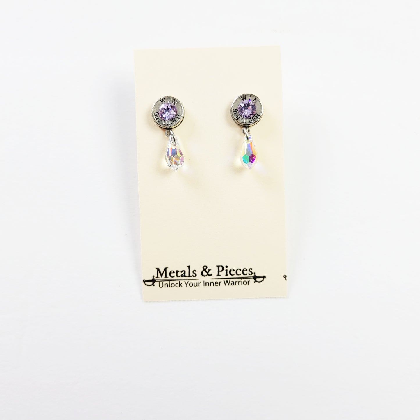 Purple Crystal Studs