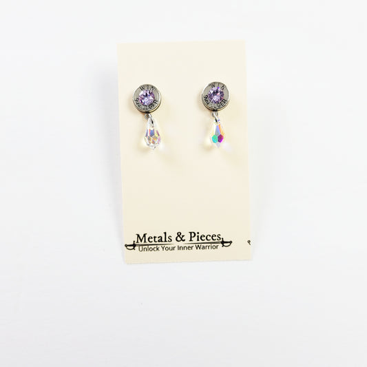 Purple Crystal Studs