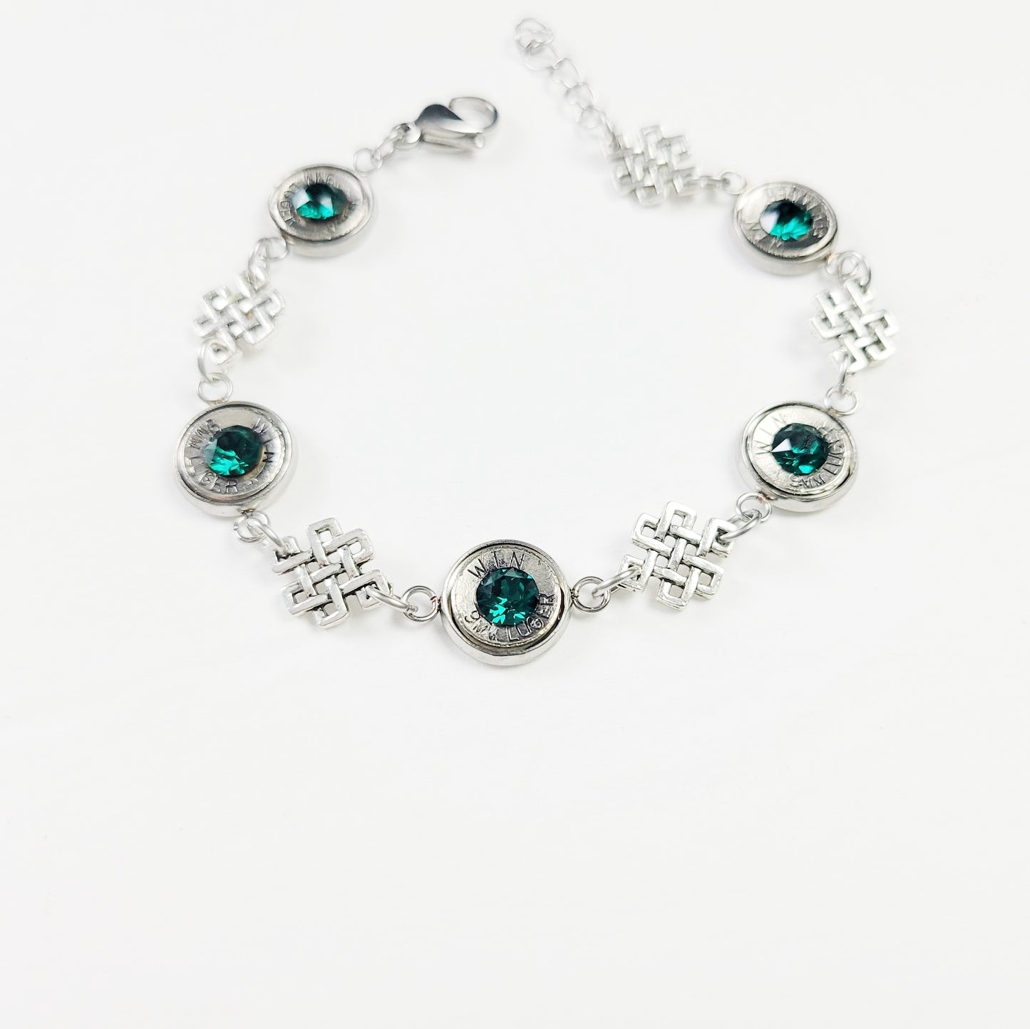 Mini Celtic Knot Emerald Bracelet