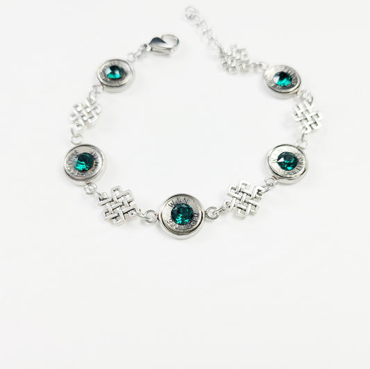 Mini Celtic Knot Emerald Bracelet