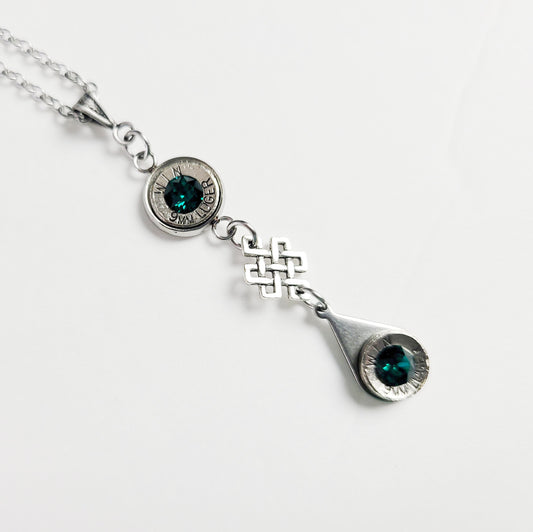 Mini Celtic Knot Emerald Necklace