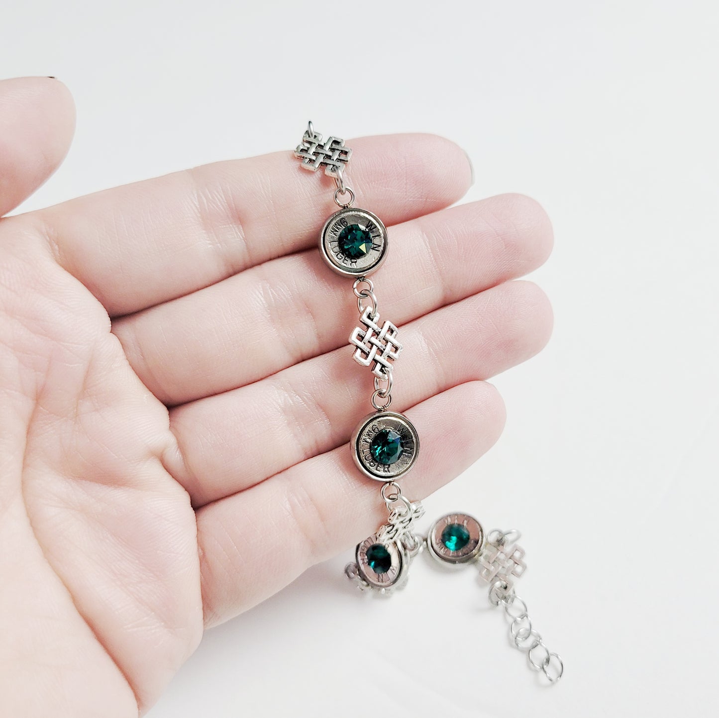 Mini Celtic Knot Emerald Bracelet