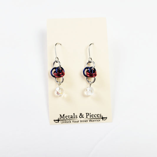 Patriotic Ruby Earrings