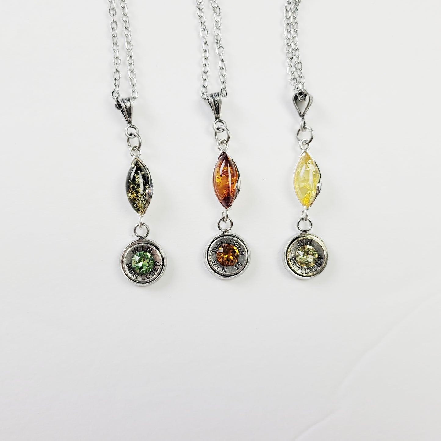 Amber Bullet Necklace