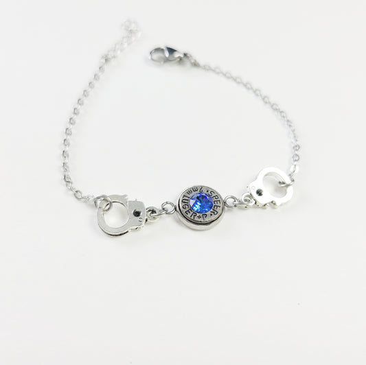 Police Handcuff Bullet Bracelet