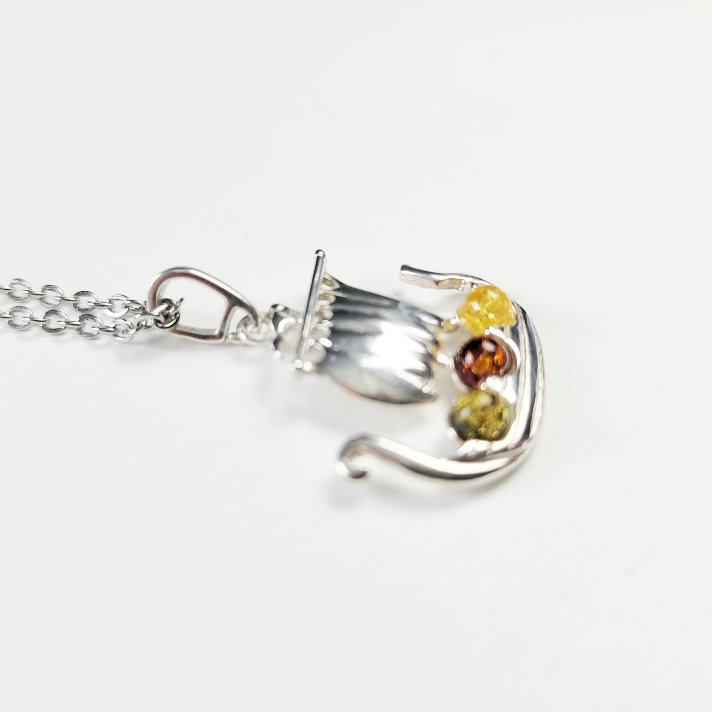 Viking Ship Amber Necklace