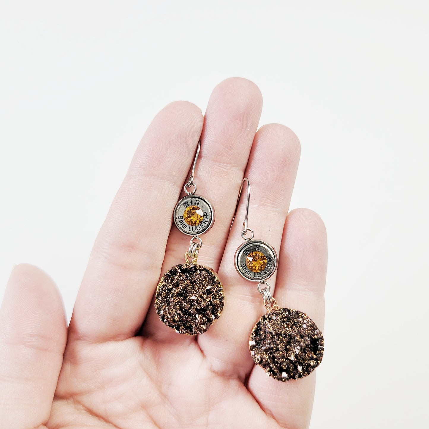 Druzy Bullet Earrings