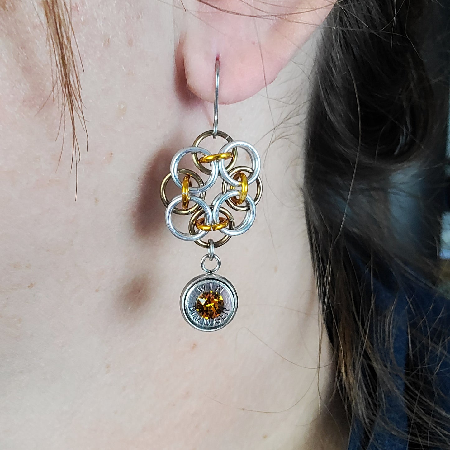 November birthstone bullet earrings for women