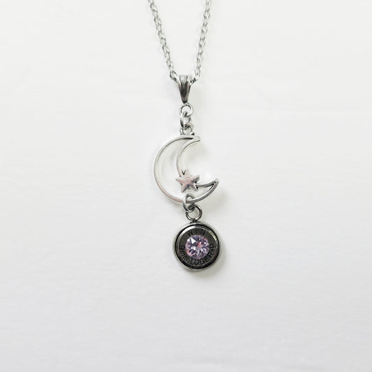 Amethyst Celestial Bullet Necklace