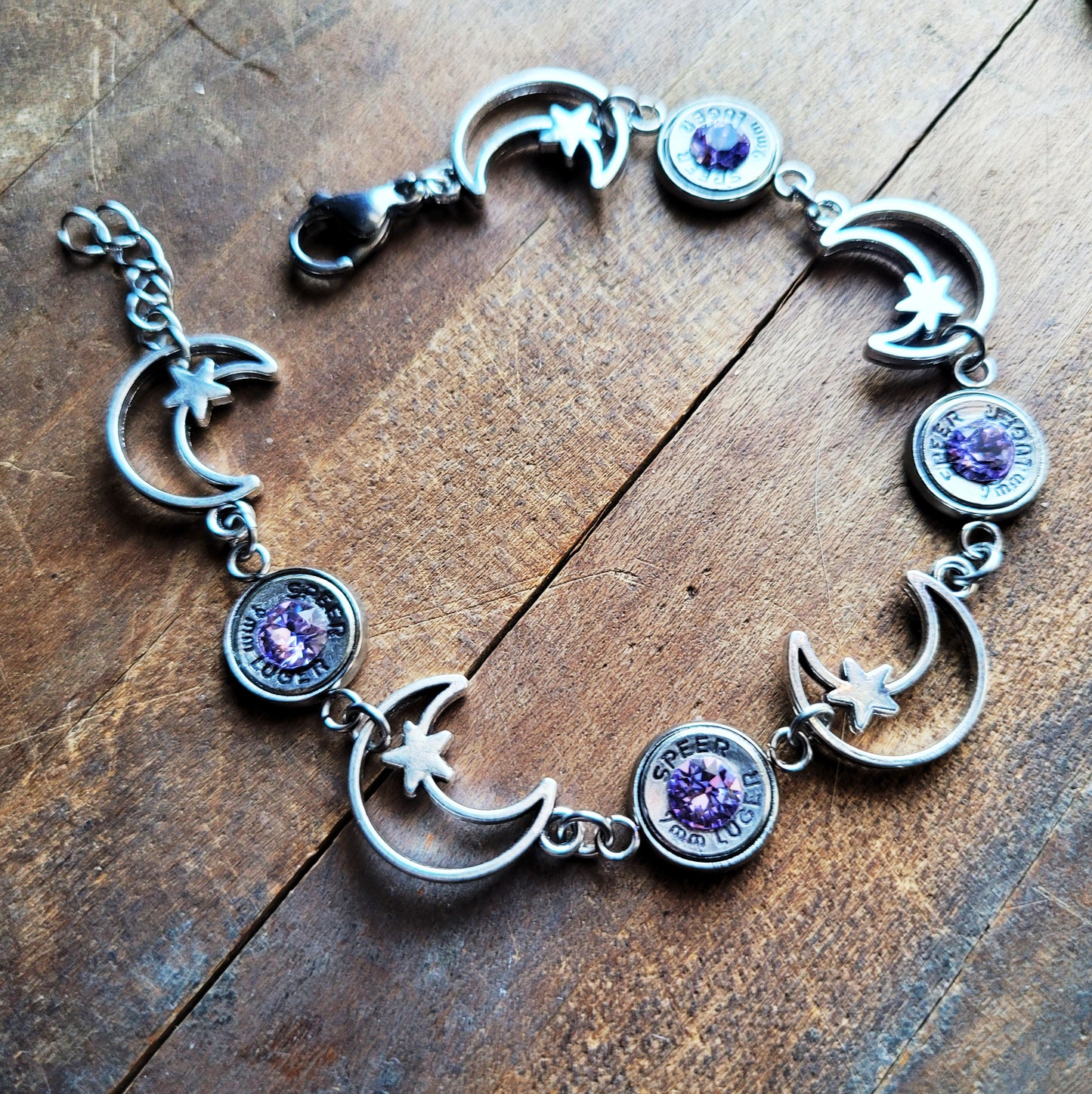 Amethyst Celestial Bullet Bracelet