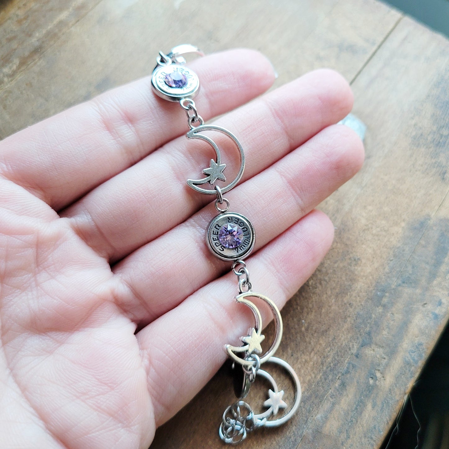 Amethyst Celestial Bullet Bracelet
