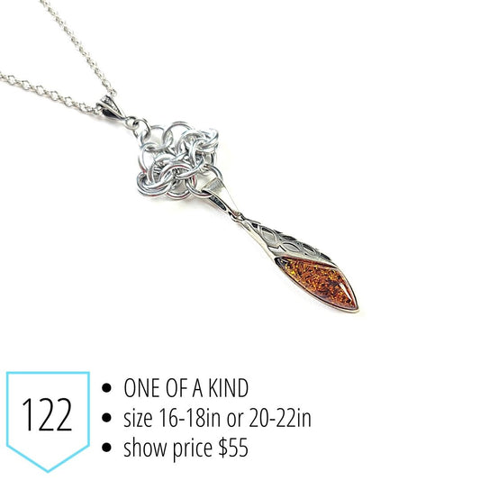 Falling Leaves Amber Necklace