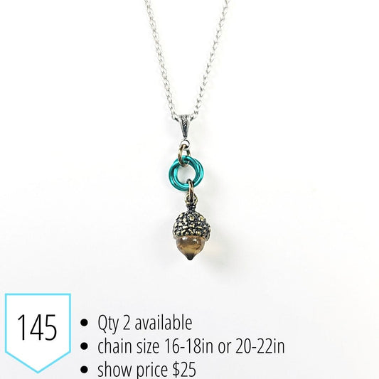 Acorn Chainmail Necklace