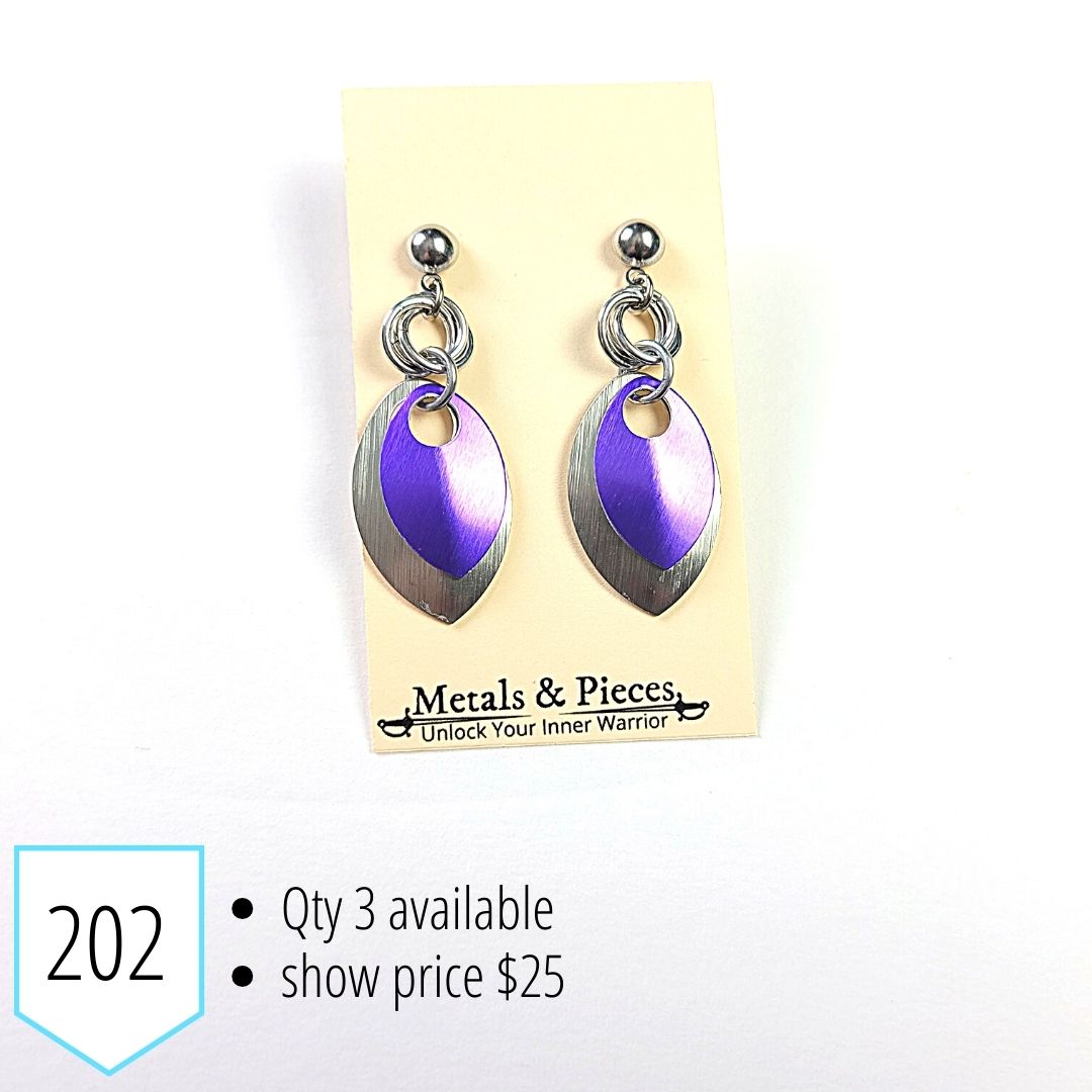 Purple Scales Earrings