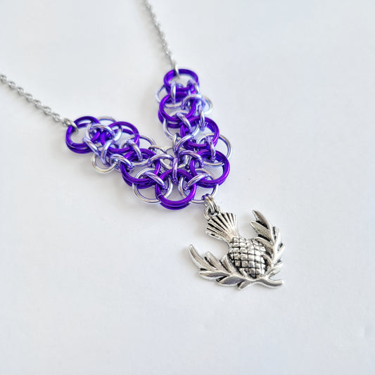 Thistle Chainmail Necklace