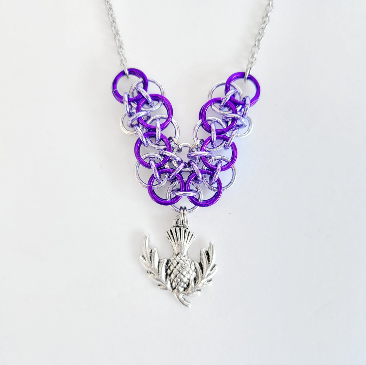 Thistle Chainmail Necklace