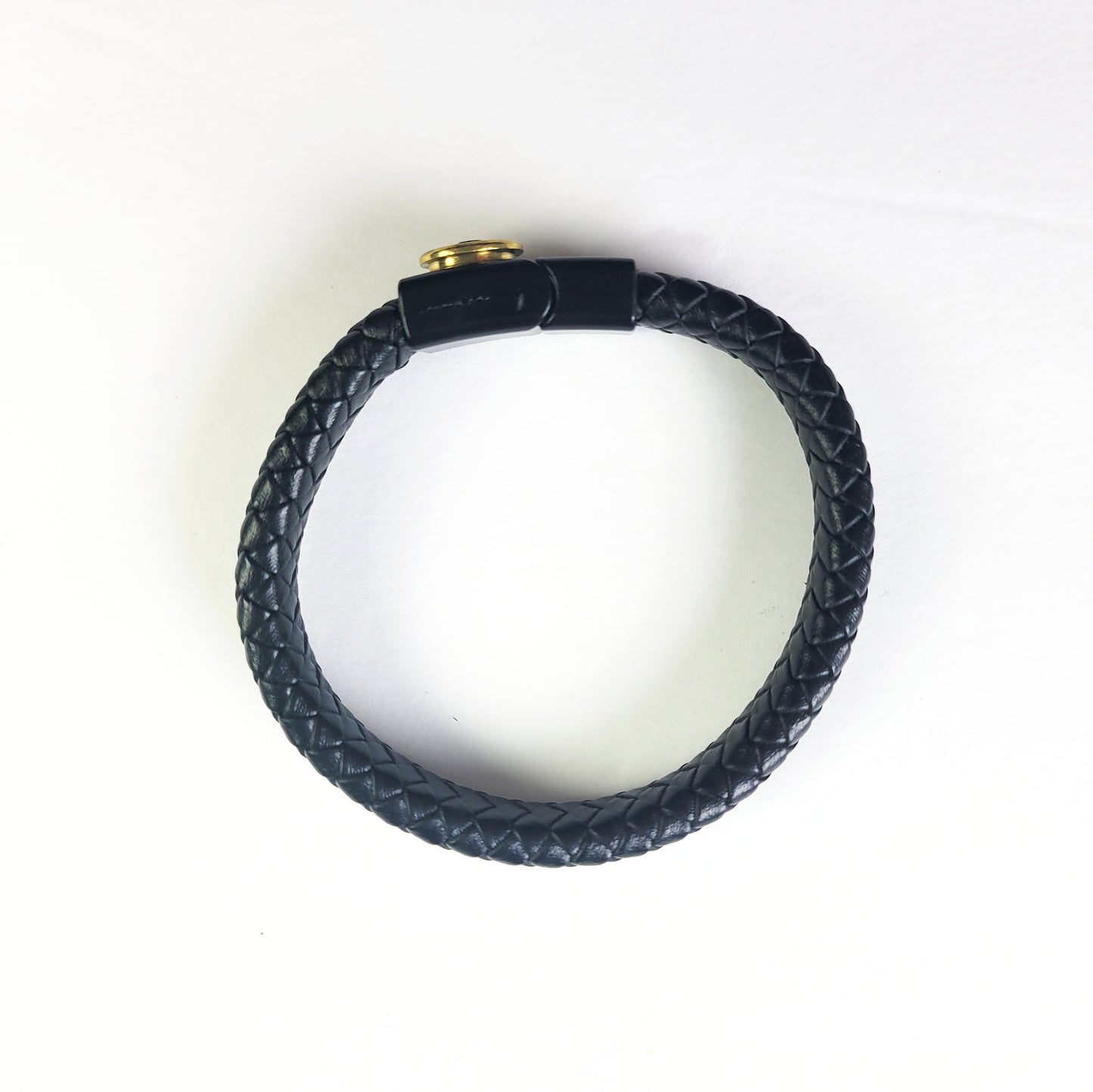Black Legacy Leather Bullet Bracelet