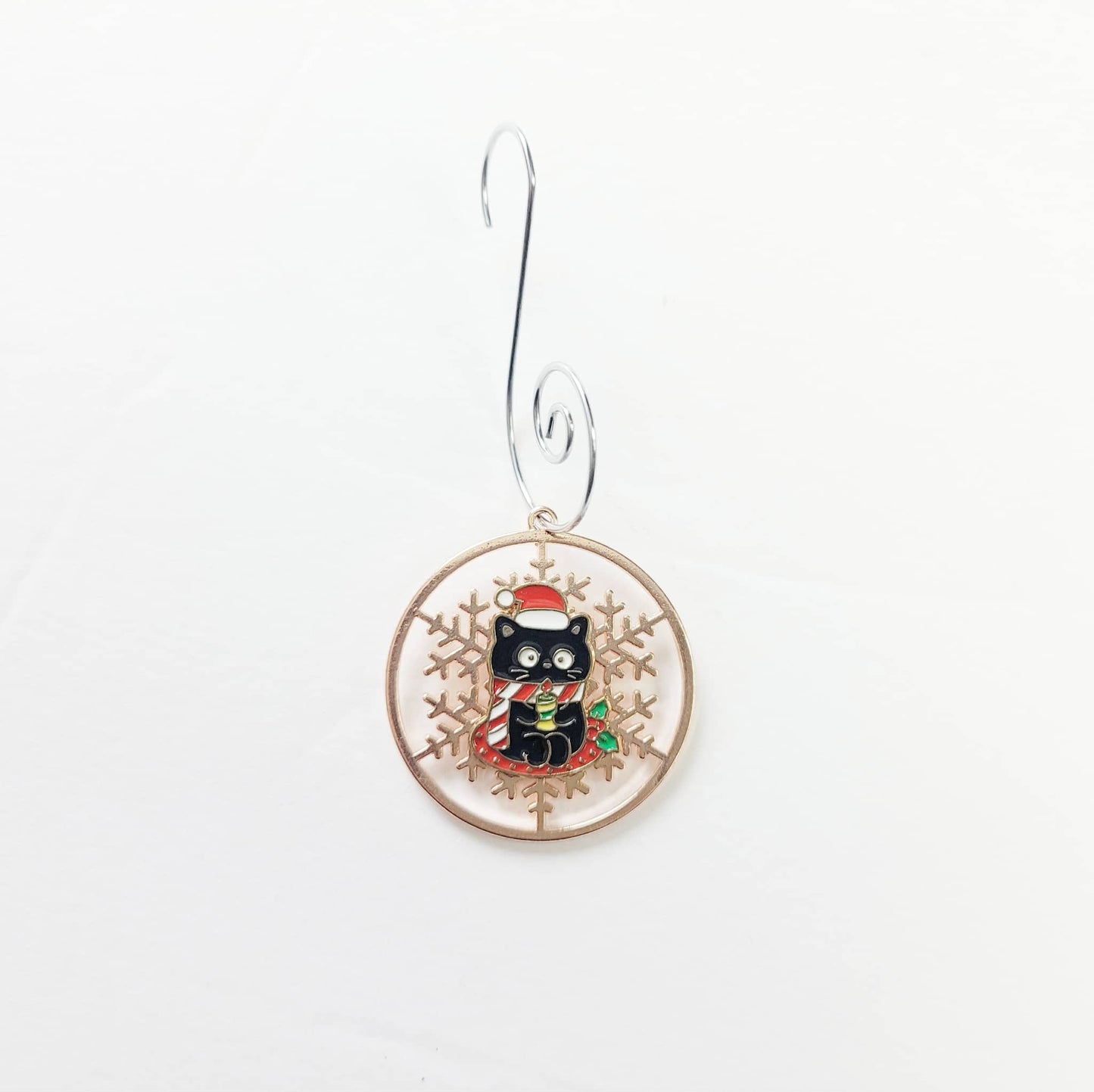 Black Cat Christmas Ornament
