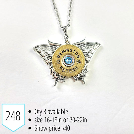 Butterfly Bullet Necklace