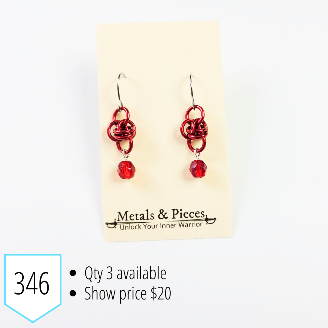 Ruby Barrel Earrings