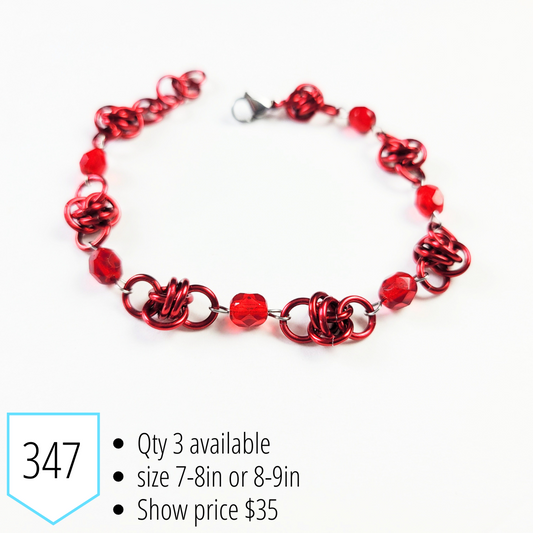 Ruby Barrel Bracelet