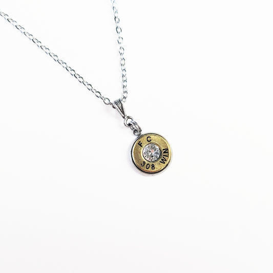 Classic Bullet Necklace - April Birthstone