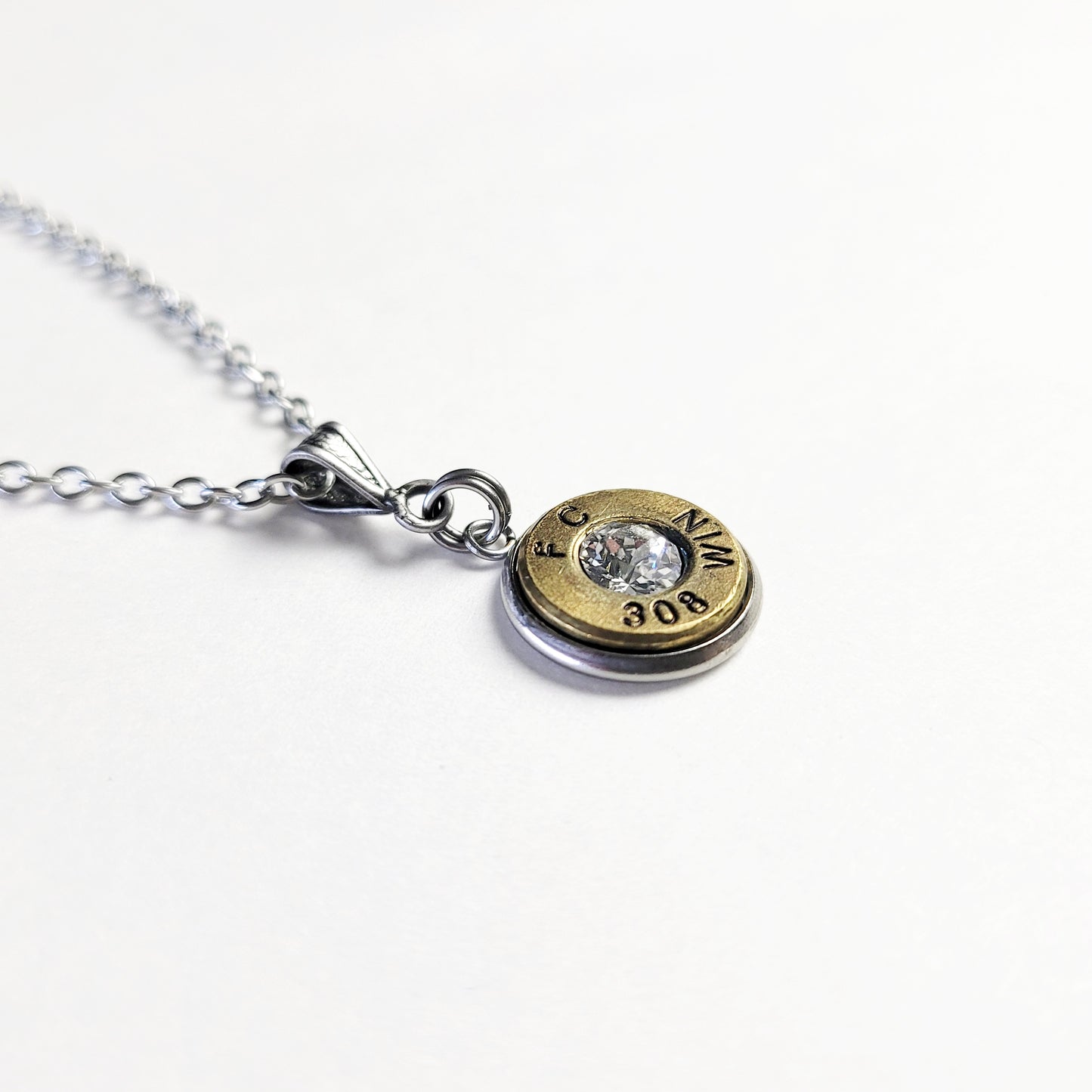 Classic Bullet Necklace - April Birthstone