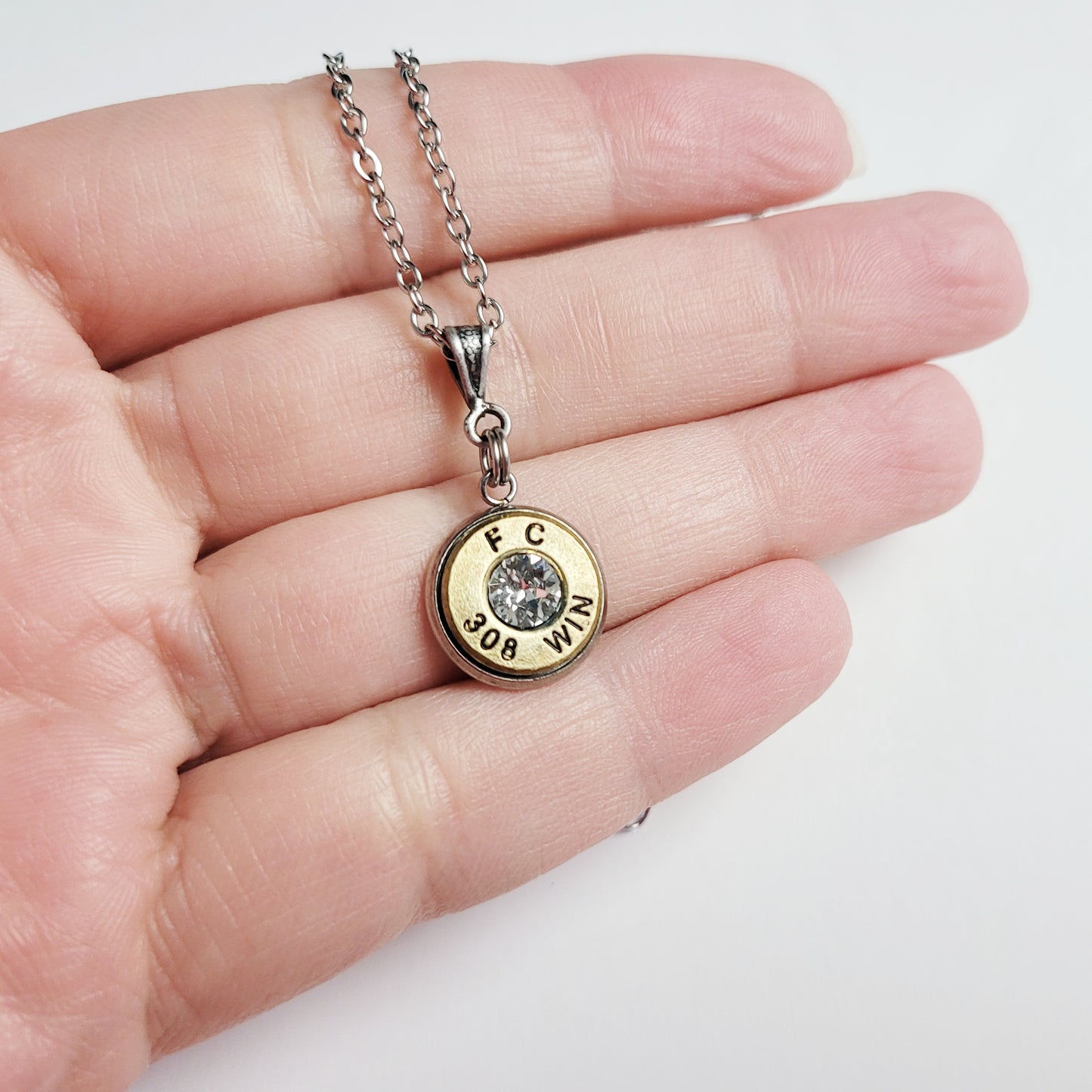 Classic Bullet Necklace - April Birthstone