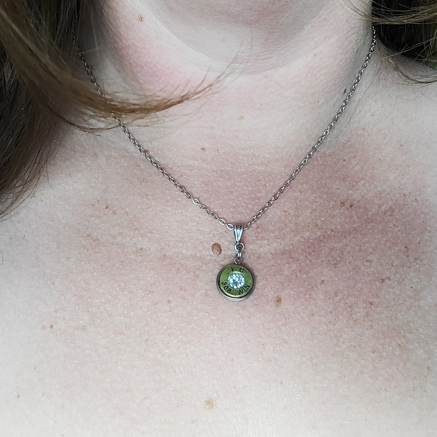 Classic Bullet Necklace - April Birthstone