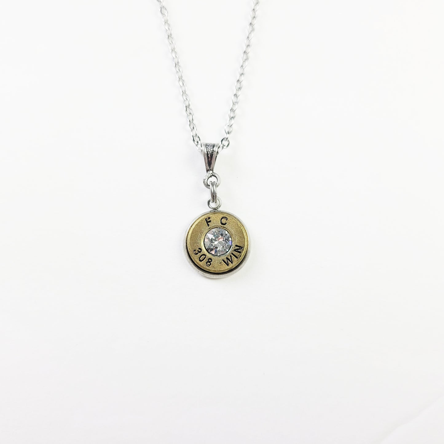 Classic Bullet Necklace - April Birthstone