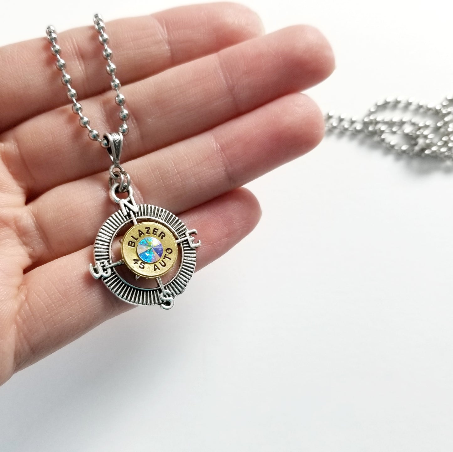Compass Rose Bullet Necklace