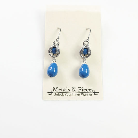 4/15 Blue Drop Earrings