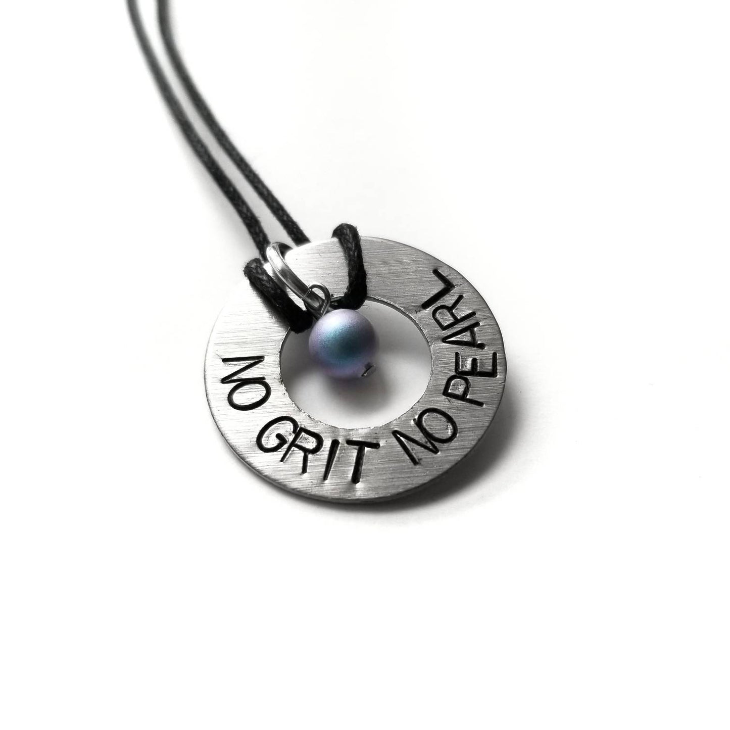 No Grit No Pearl Motivational Quote Necklace
