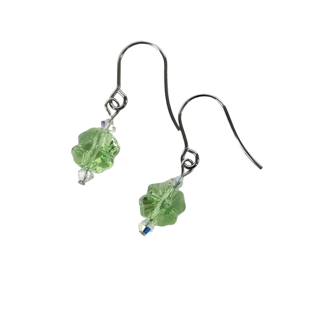 Crystal Clover Earrings – metalsandpieces