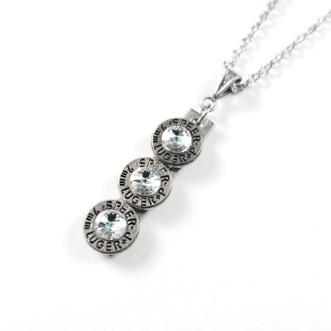 Triple Shot Bullet Bar Necklace